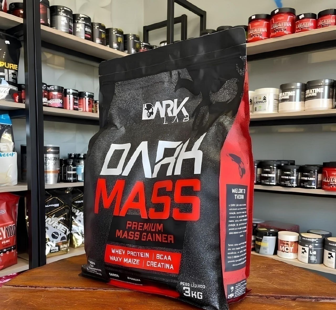 Hipercalórico Dark Mass 3kg Dark Lab Sabor Baunilha