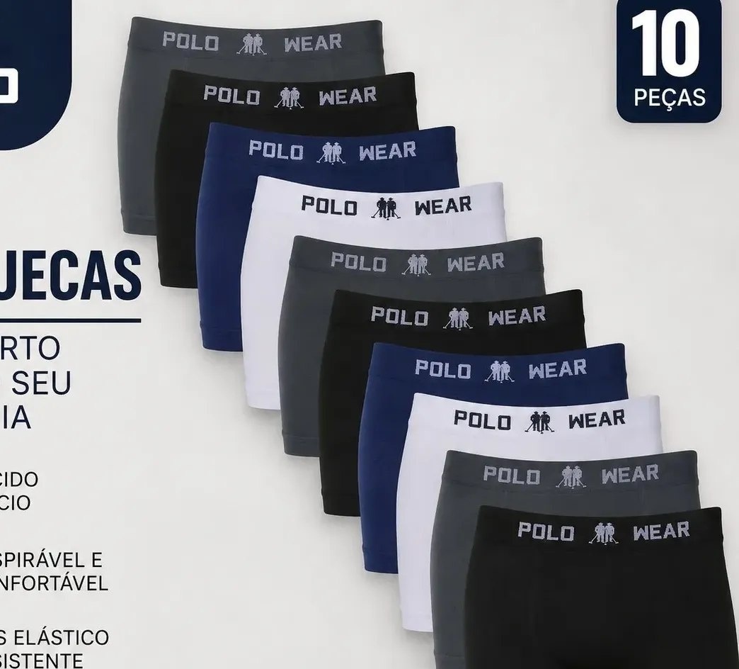 É POLO WEAR E SÃO 10 NO PREÇO DE BANANA