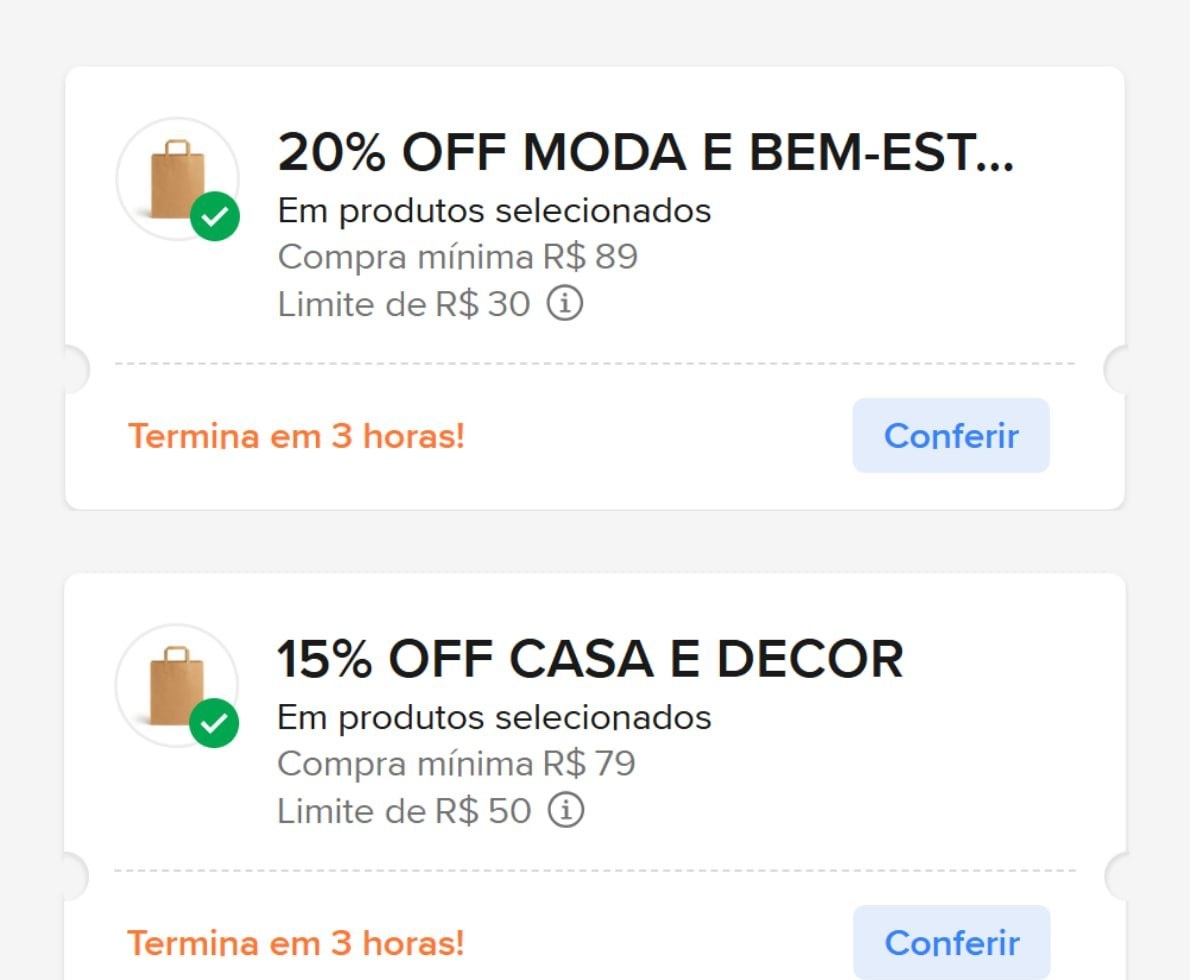 NOVOS CUPONS ML