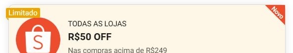 CUPOM NA SHOPEE