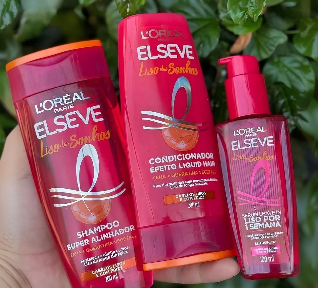 LOréal Paris Elseve Liso dos Sonhos Shampoo, Condicionador e Sérum