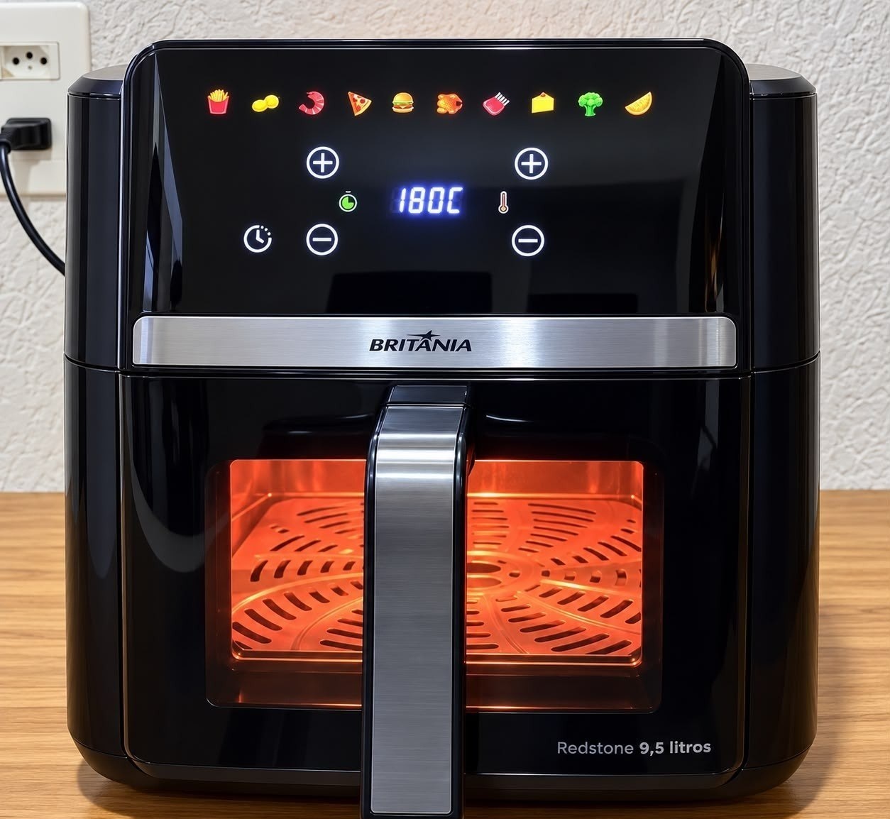 Air Fryer Britânia 9,5L Painel Digital 1800W 127V
