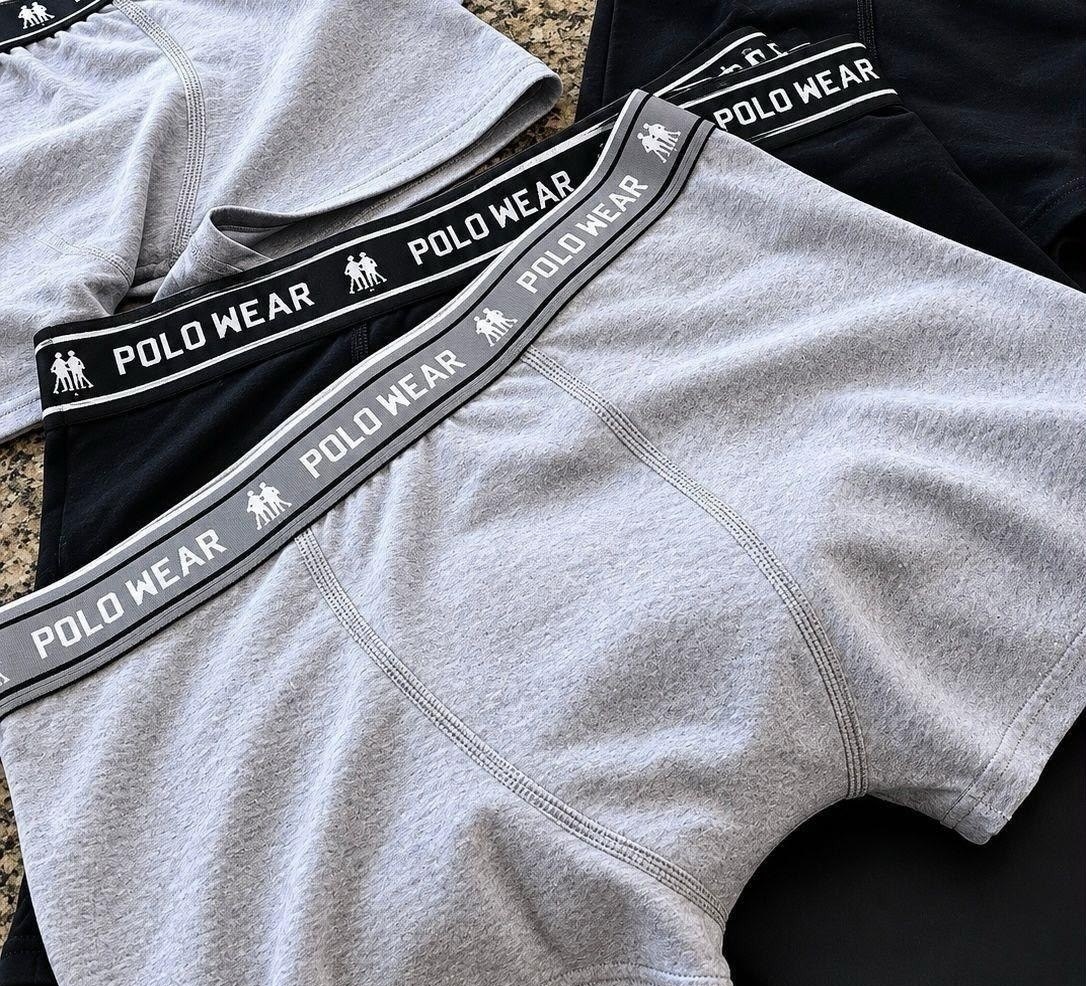 Kit com 10 Cuecas Boxer Algodão Polo Wear