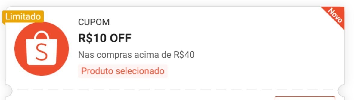 NOVO CUPOM SHOPEE