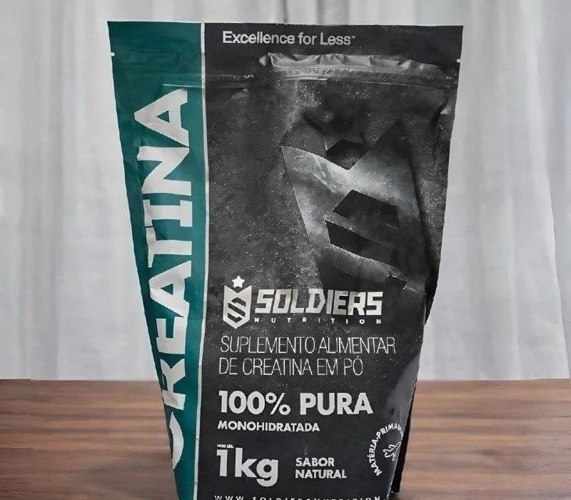 Creatina 1kg Suplemento Monohidratada em pó 100 Pura - Soldiers Nutrition