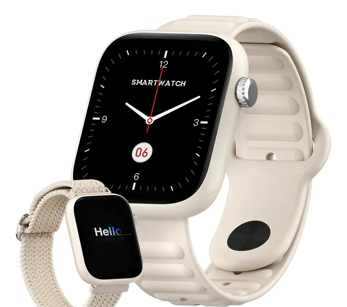 Relógio Smartwatch Forestory Inteligente Tela 1.83 Bluetooth IP68 à Prova DÁgua com 2 Pulseiras