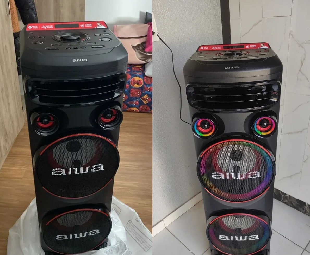 Torre de Som AIWA T2W-02 2300W Bluetooth RGB