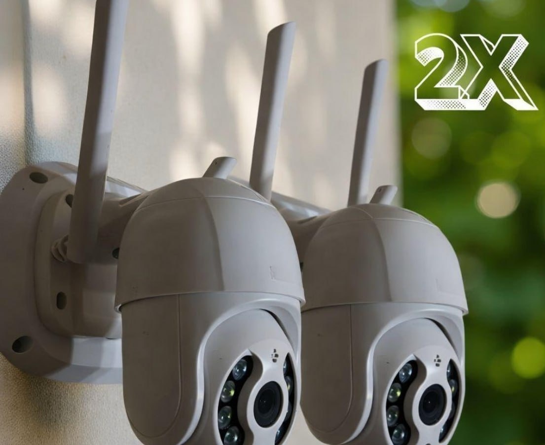 Kit 2 Câmeras Segurança IP WiFi Externa - HW