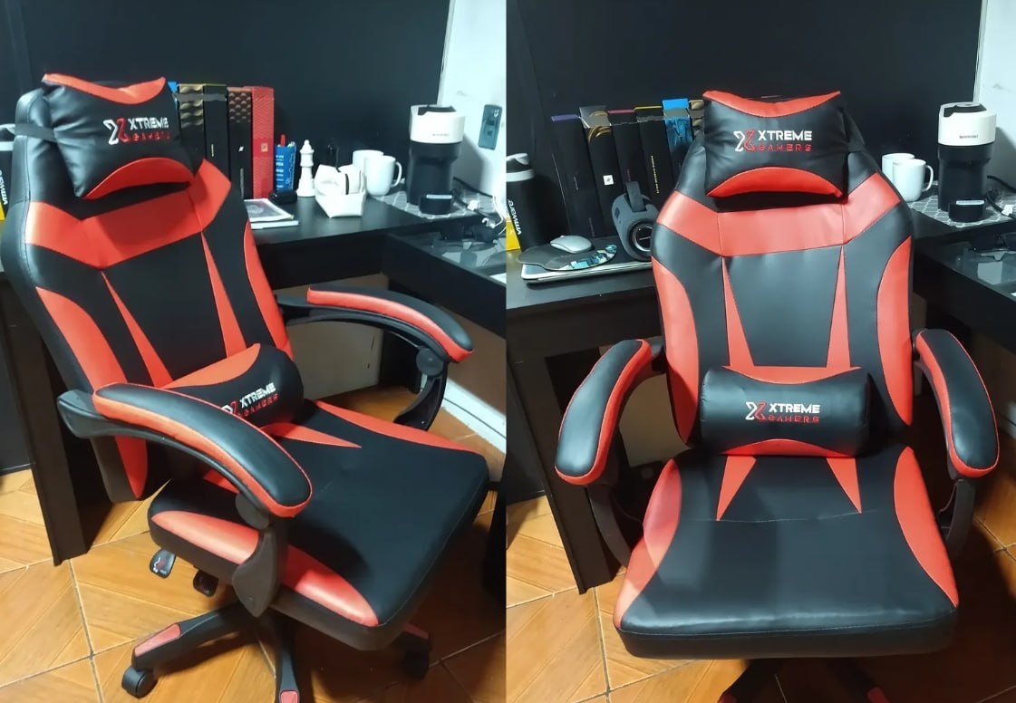 Cadeira Xtreme Gamers Ergonômica 130º Escritório Reclinável Cor Vermelho