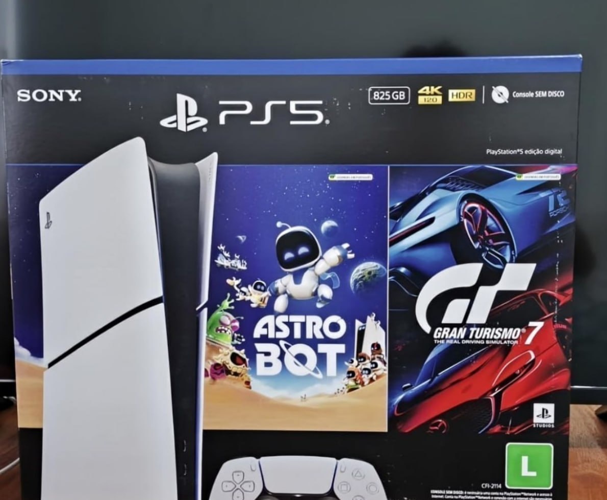 PlayStation 5 Slim Digital 825GB - Pacote ASTRO BOT e Gran Turismo 7