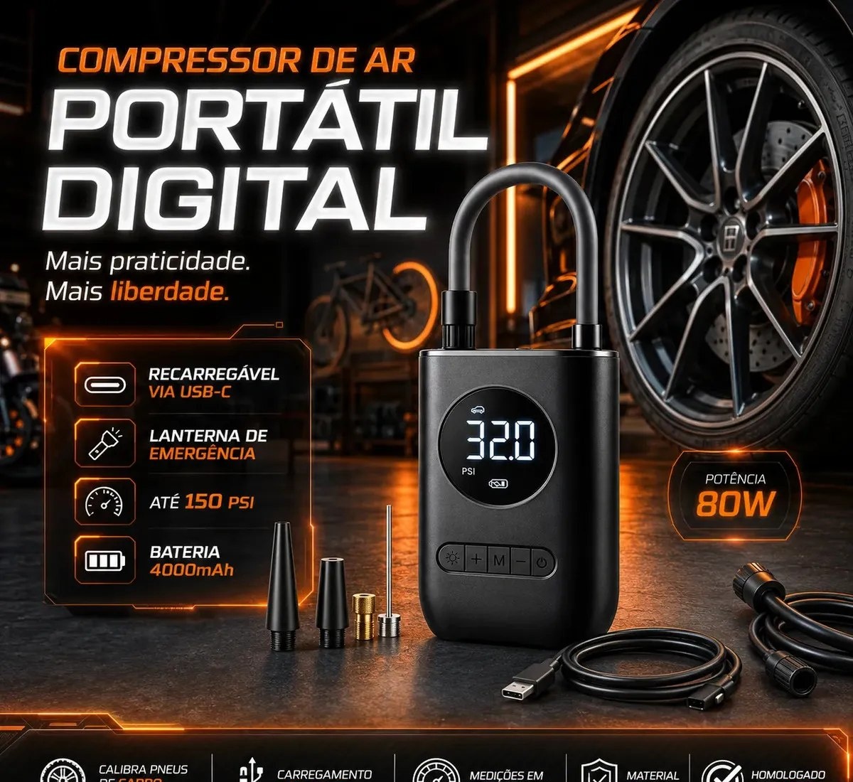 CHEGA DE DEPENDER DE POSTO PRA CALIBRAR PNEU
