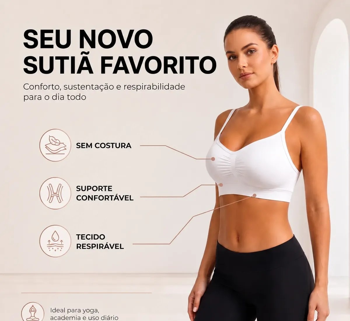 KIT TOP SEM COSTURA PRA NÃO MARCAR NADA