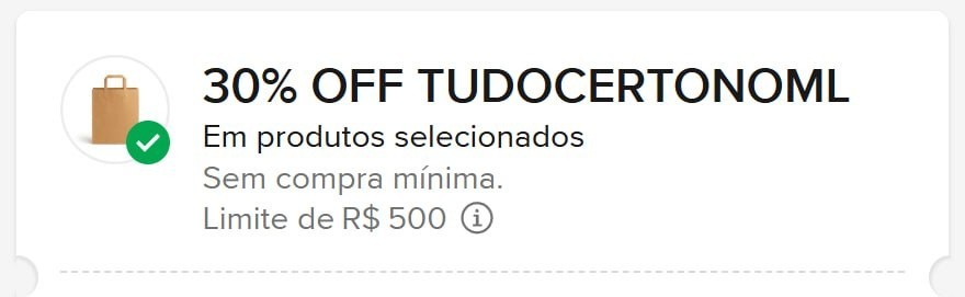 NOVO CUPOM ML