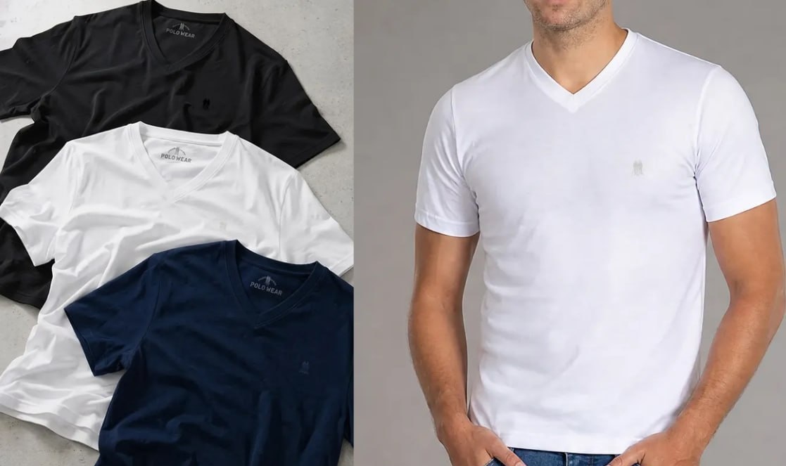 Kit 3 Camisetas Gola V Polo Wear