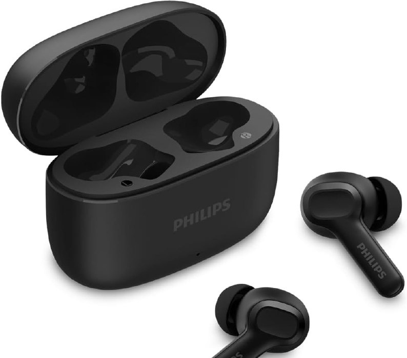 PHILIPS, Fone de Ouvido Sem Fio TWS, Bluetooth, Com Microfone, Até 24h de Bateria TAT1109BK