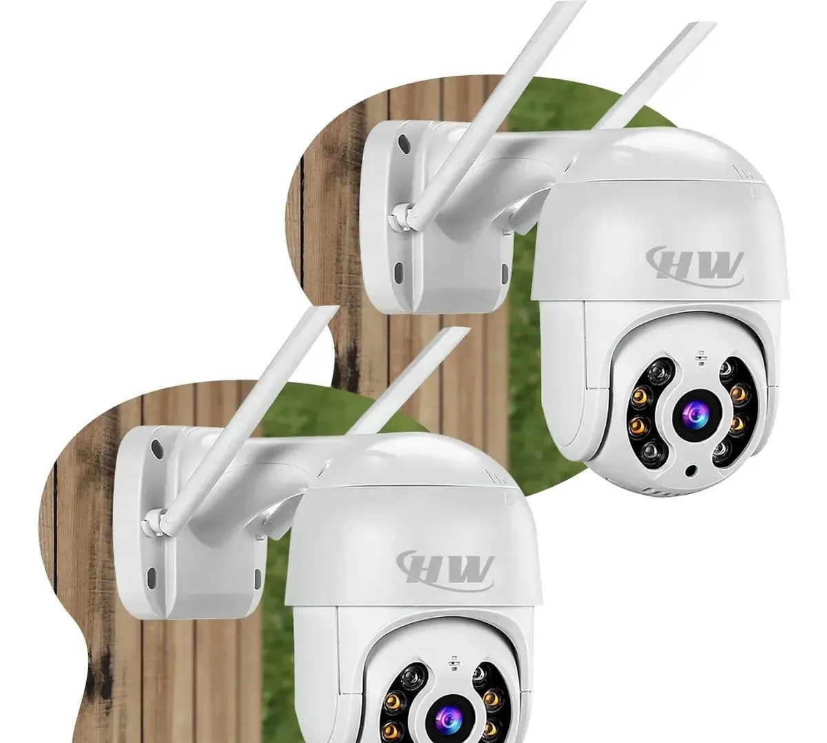 Kit 2 Câmeras Segurança Ip Interna Externa Wifi iCSee Infravermelho Prova DÁgua - HW