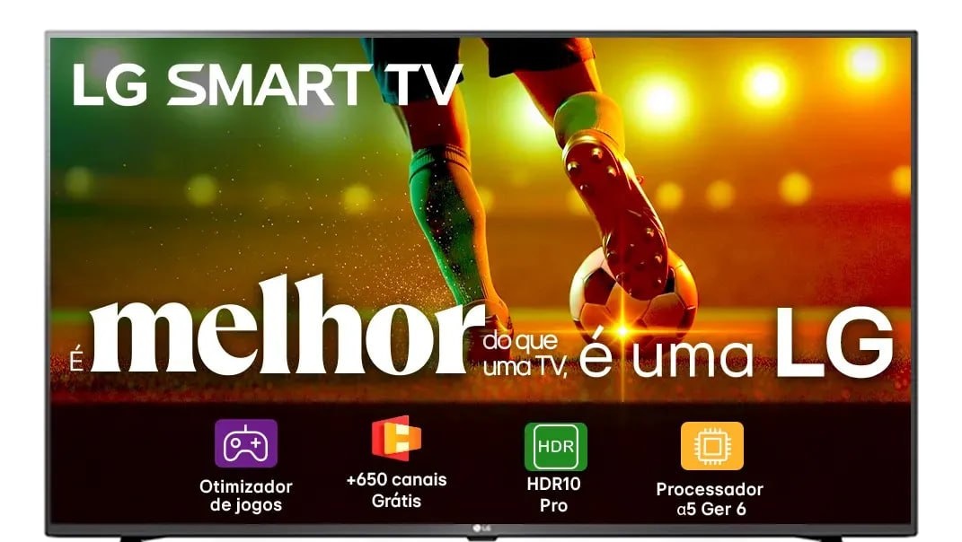 Smart TV LG 43 Full HD, Processador A5 Ger6, AI, Alexa e webOS 23 43LR6700PSA