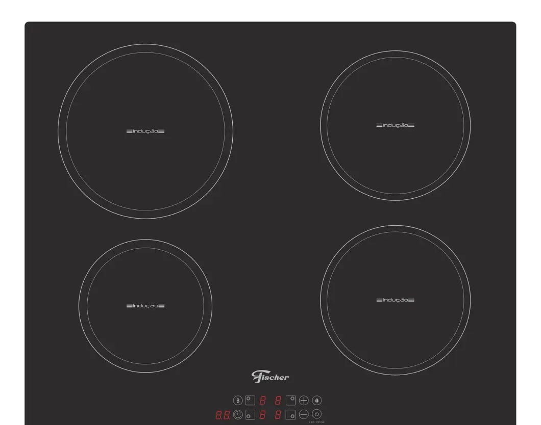 Cooktop de Indução Fischer 4 Bocas Vitrocerâmica com Touch Screen