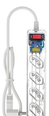 Filtro De Linha  Dps Iclamper 5 Tomadas Lcf Transparente Transparente 127220v