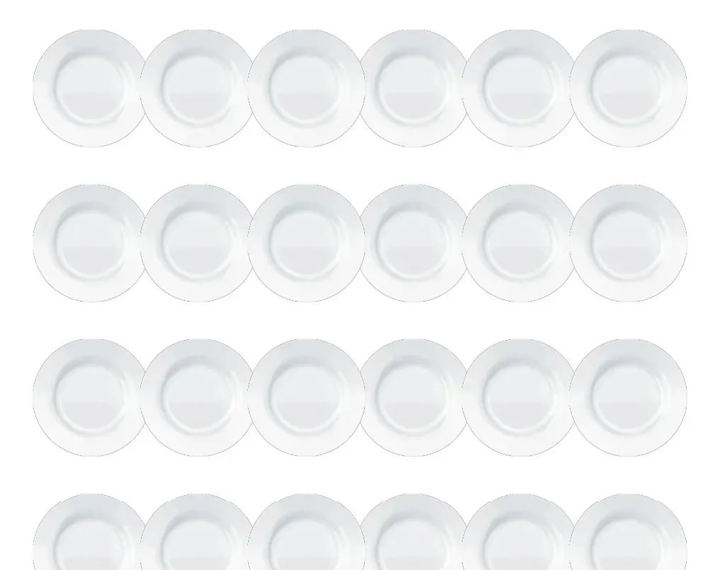 Conjunto Pratos Opaline Menu Sobremesa 24 Peças Branco Nadir