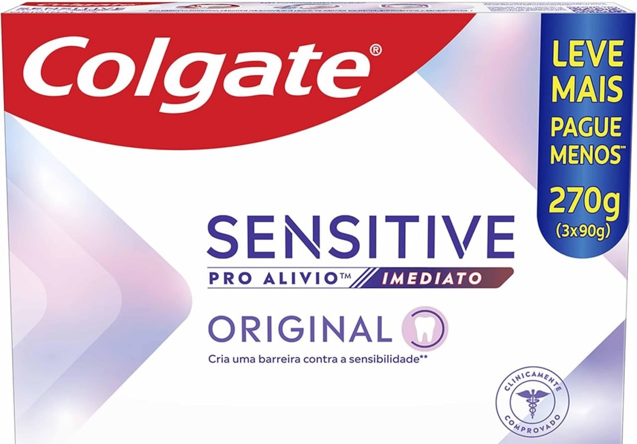 3x Colgate Sensitive Pro Alívio Imediato Creme Dental 90g