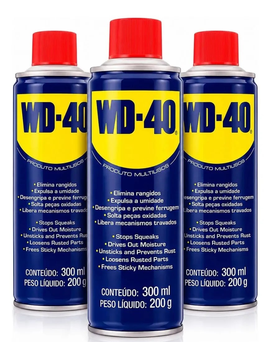 3x WD40 Spray Produto Multiuso Lubrifica Desengripa 300ml