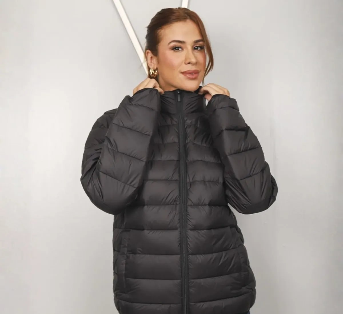 Jaqueta Puffer Feminina Bobojaco Nylon Impermeável
