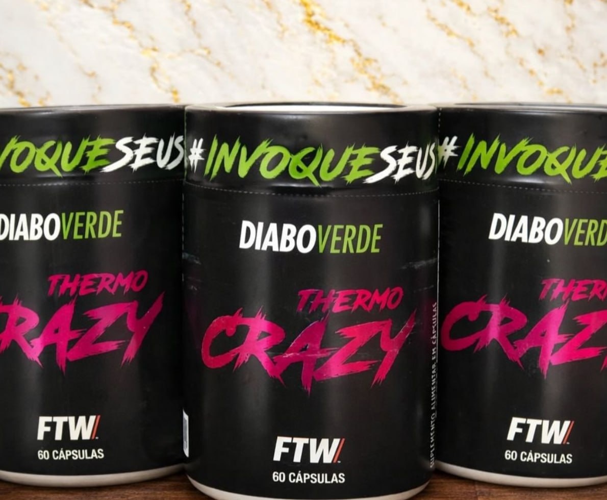 Termogênico Thermo Crazy Pote 60 cáps FTW - DIABO VERDE