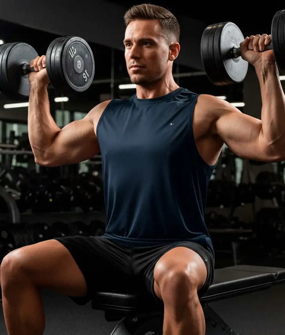 Kit 3 Camisas Regatas Dry-fit variações de cores disponíveis