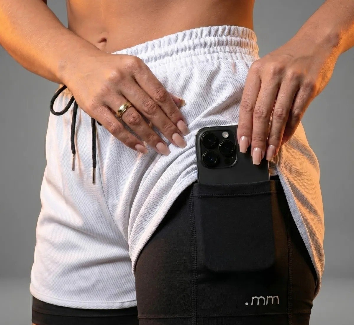 Short Fitnes Duplo 2 1 Bermuda Compressão Academia Feminino