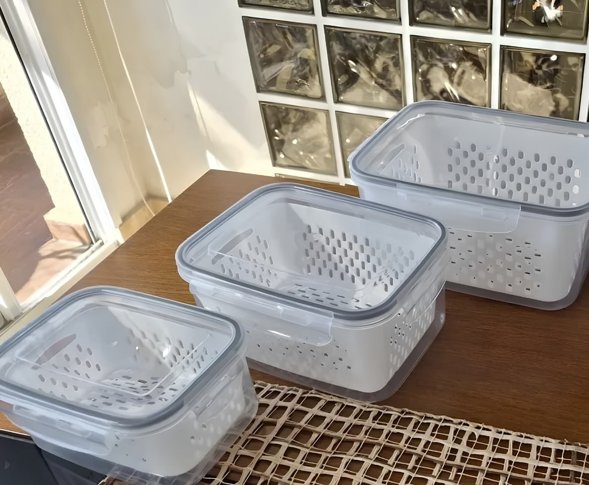 Kit 6 Organizadores Geladeira com Tampas