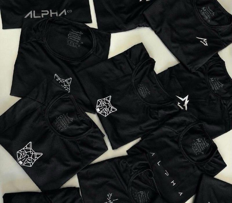 Kit com 5 Camisetas Dry All Black Alpha