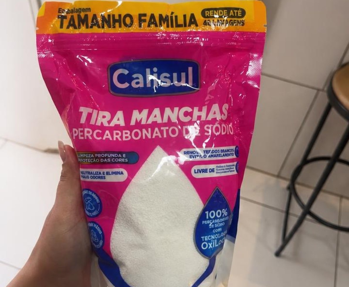 Percarbonato de Sódio Calisul 100 Puro Clareador Multiuso 500g