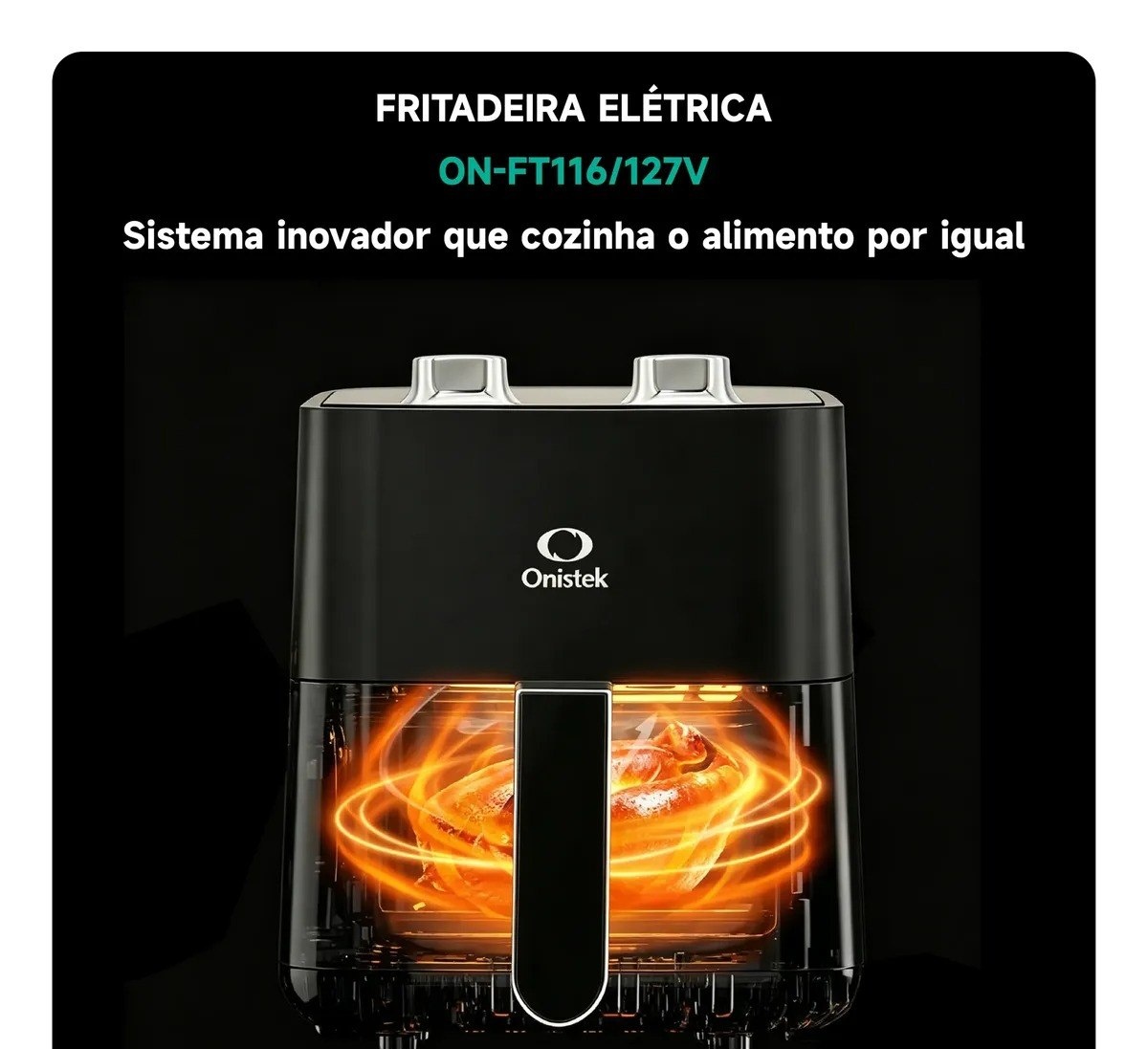 Fritadeira Eletrica Air Fryer 3l Frita 127v220v 1200w