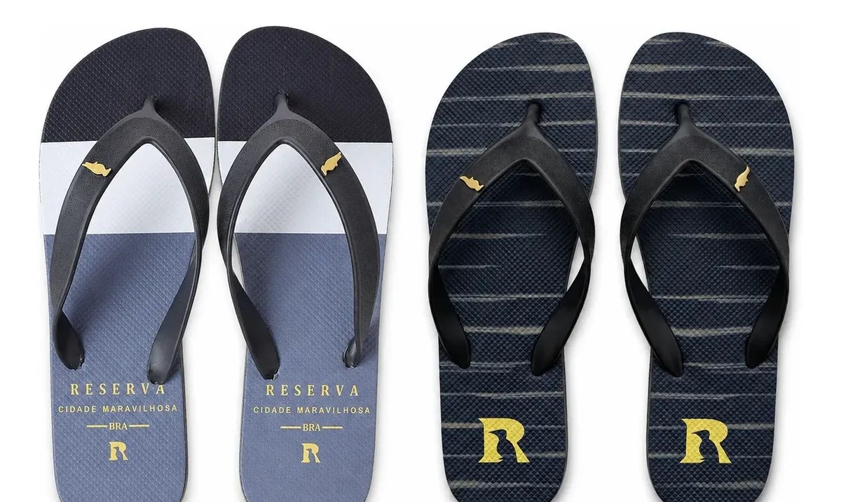 Kit 2 Pares Chinelo Masculino Reserva Confortável E Macio