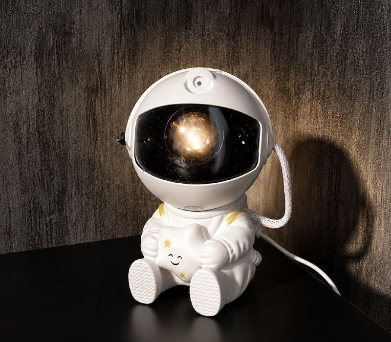 Projetor Astronauta de Galáxia e Estrelas LED com Controle Remoto USB