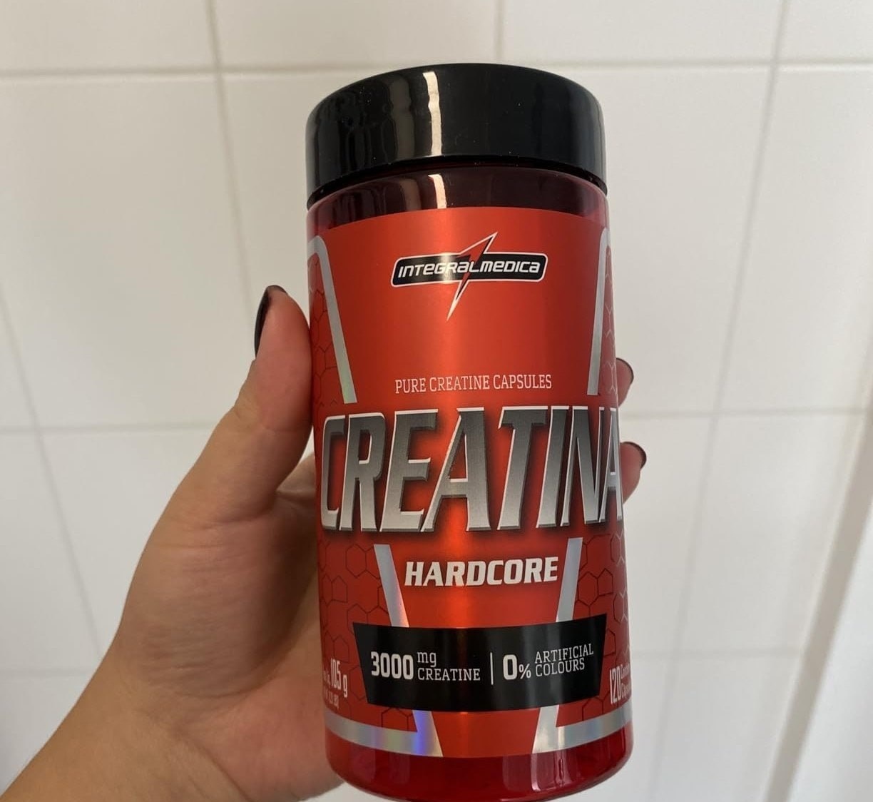 Integralmedica Creatina em Cápsulas Hardcore 100 Pura e Monohidratada - 120 Cápsulas