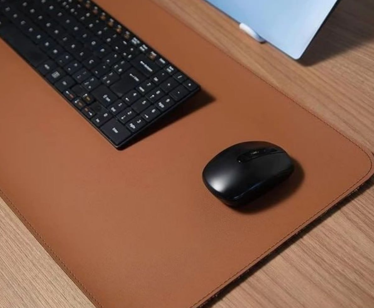 MousePad Couro Ecológico Costurado 70x30cm 8 cores