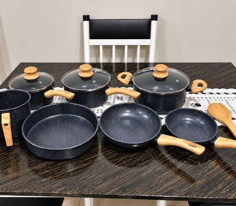Jogo de Panelas 10 Peças Cerâmico Indução Tuut Ecoglid Graphite
