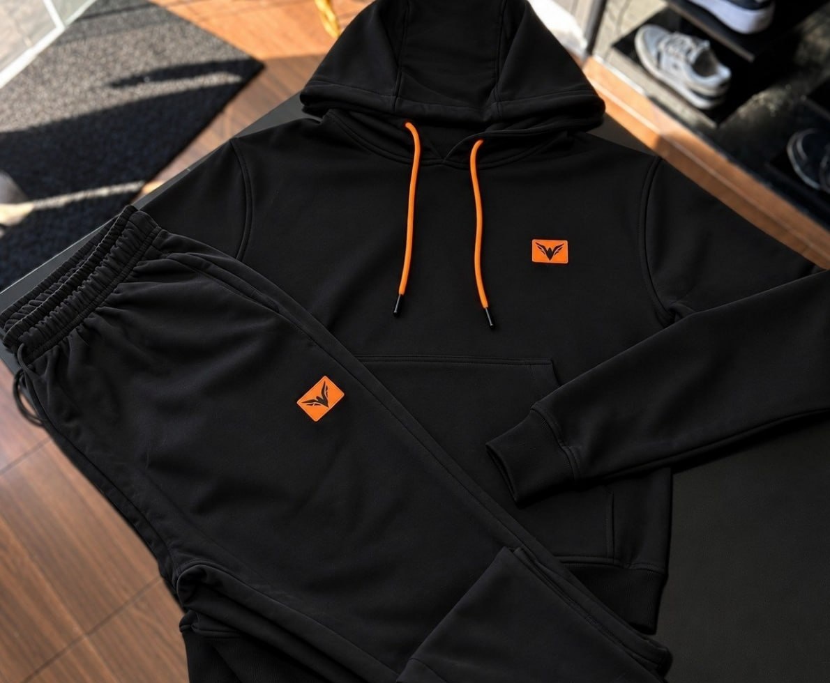 Conjunto de Frio Moletom com Capuz Canguru Flanelado