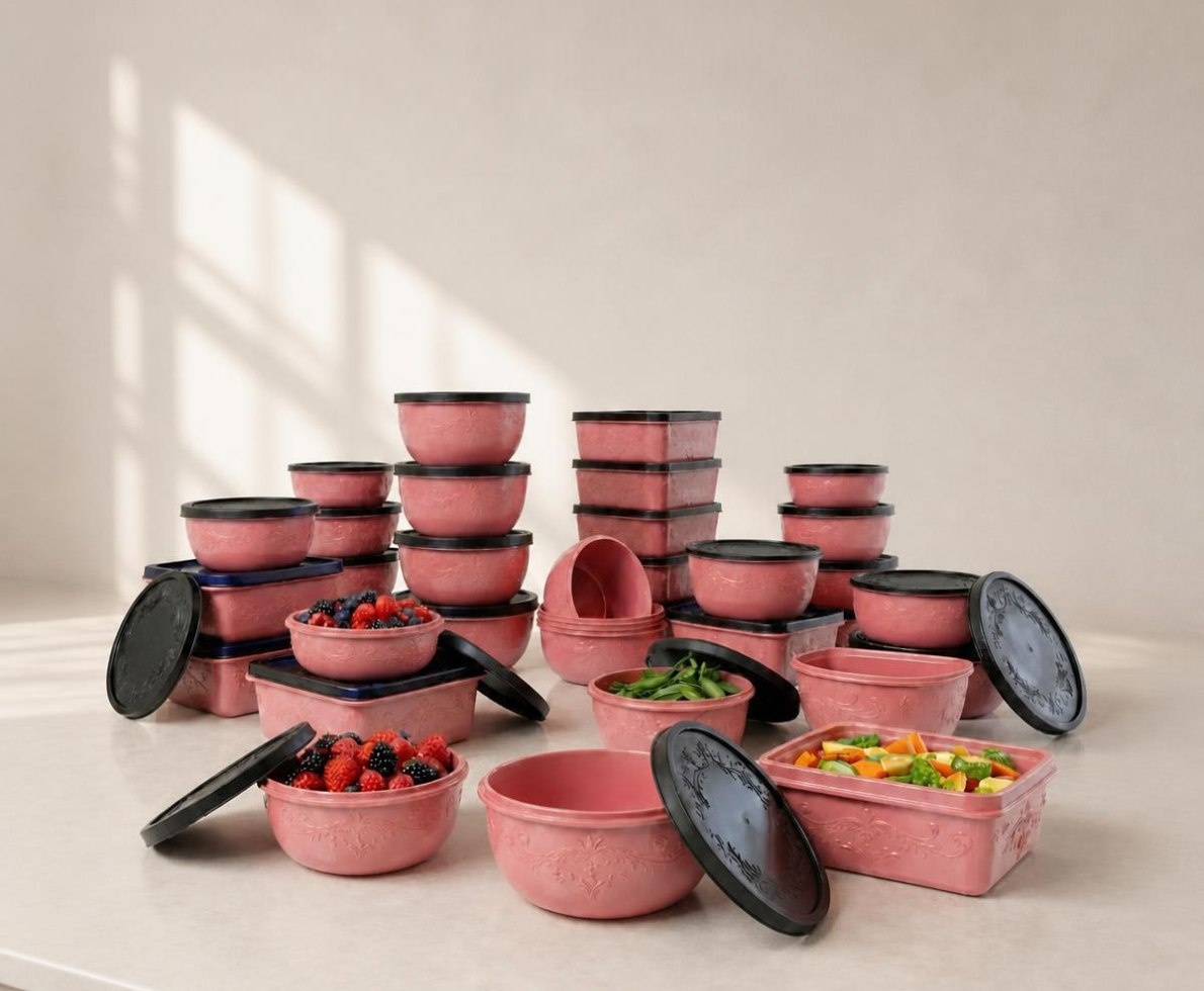 Kit 21 Potes Plásticos Com Tampa Tamanhos Variados