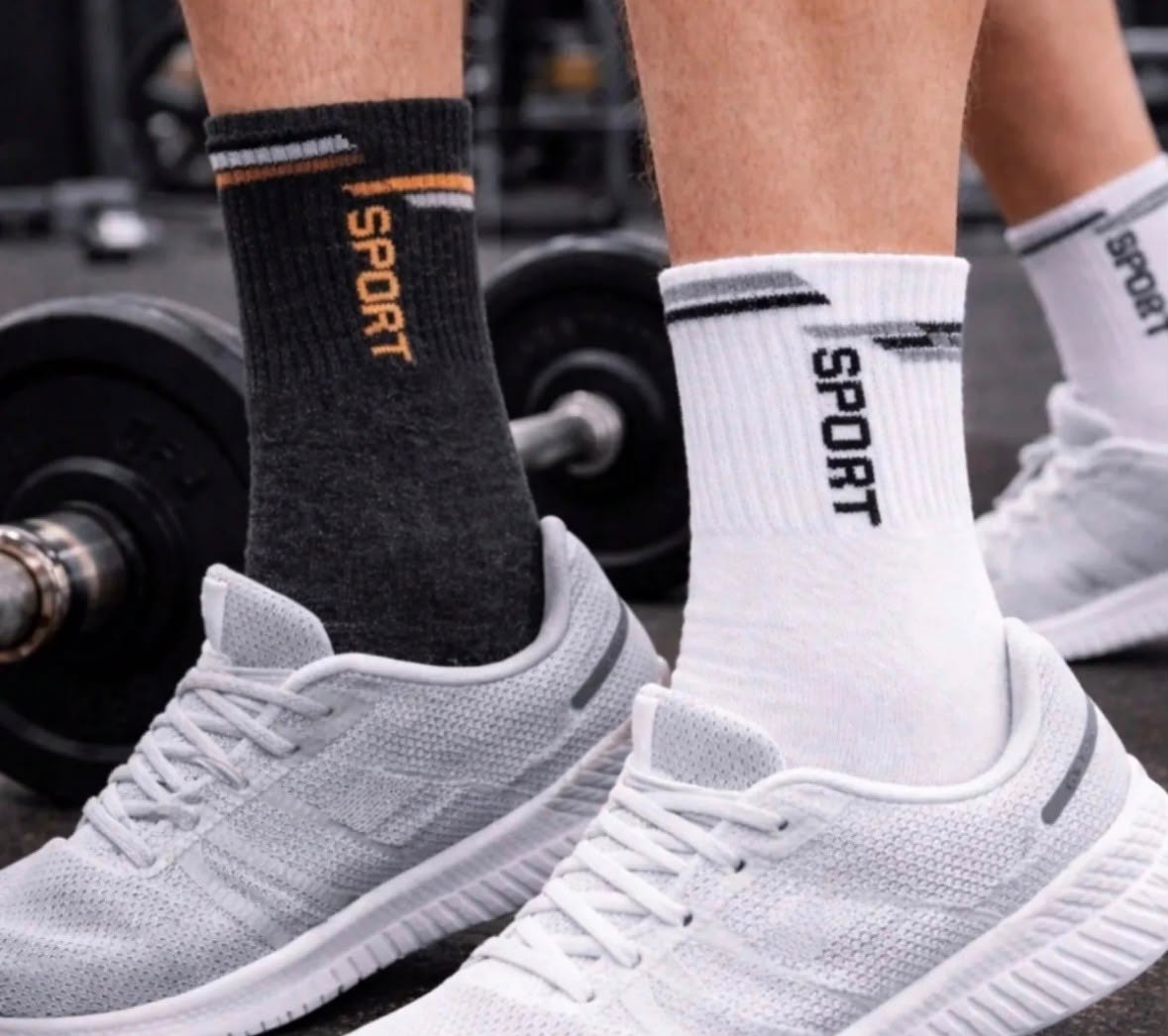 Kit 6 Pares Meias Cano Alto Algodão Para Esporte Academia