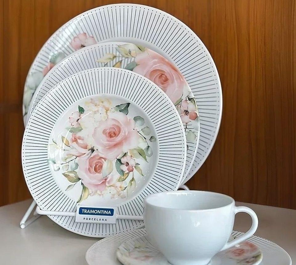 Aparelho de Jantar Tramontina Ornatta 20 Peças Branco