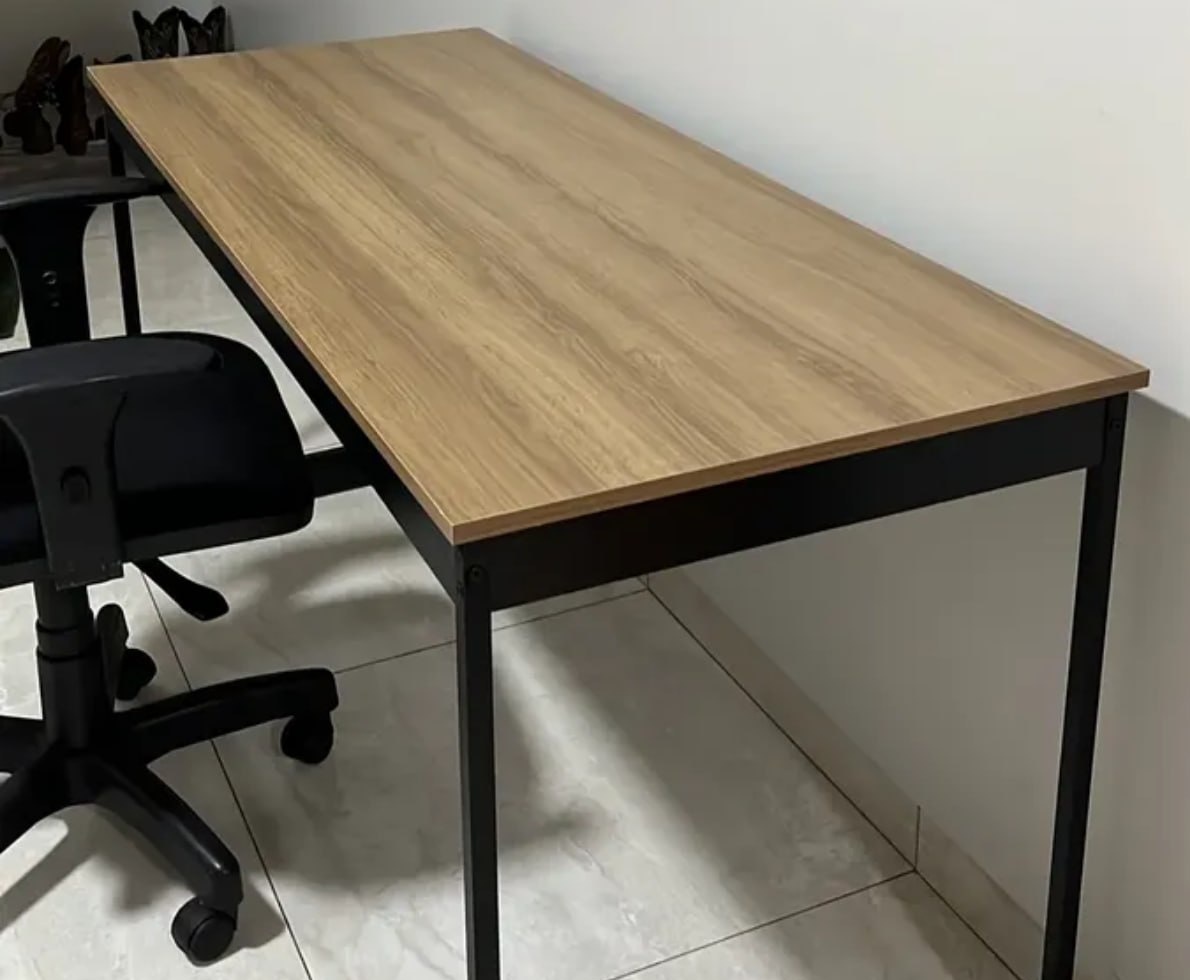 Mesa Escritório Industrial 150x60cm Ferro Reforçado