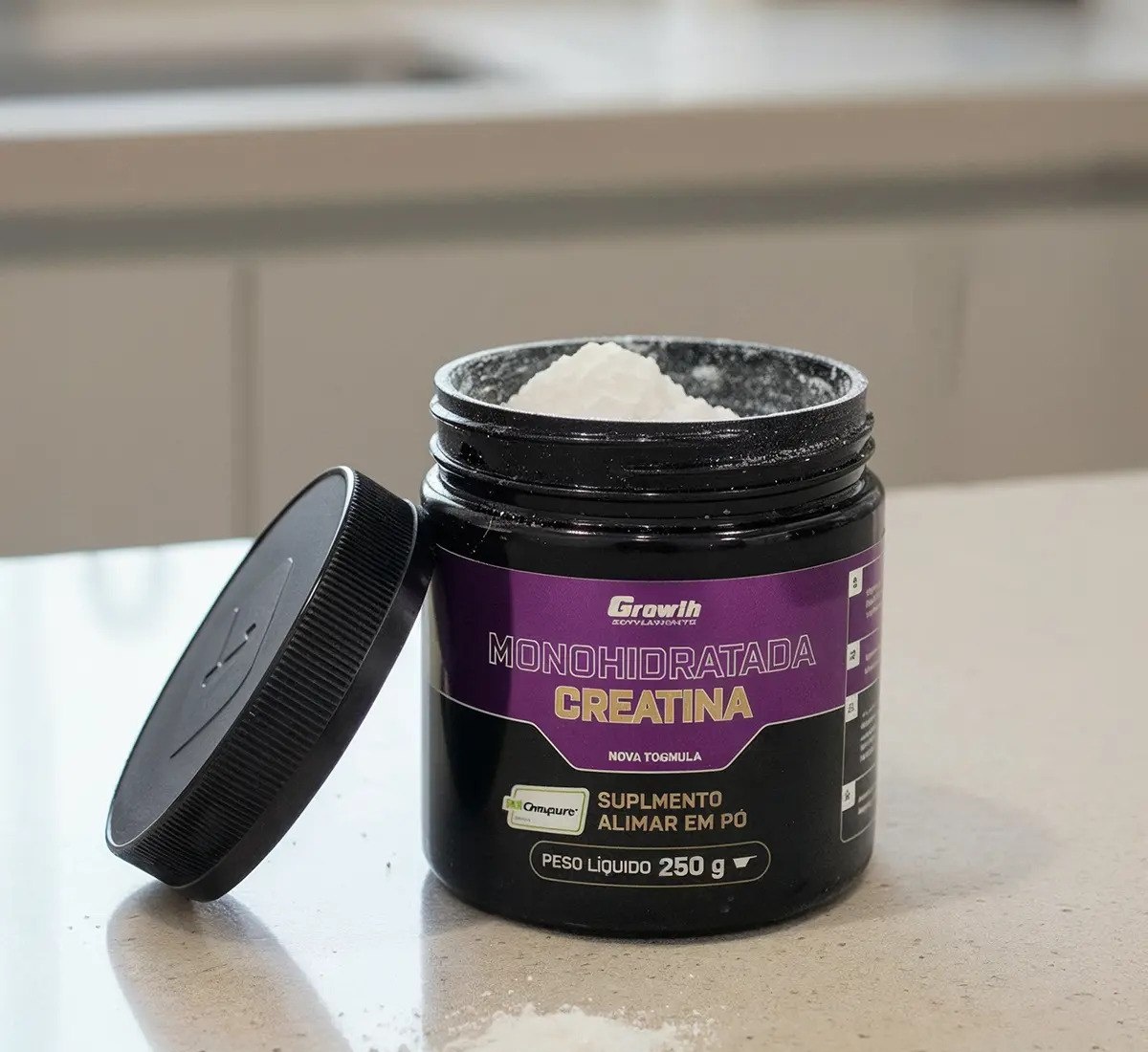 Creatina Creapure 250g Growth Supplements sem Sabor em Pó suplemento Esportivo