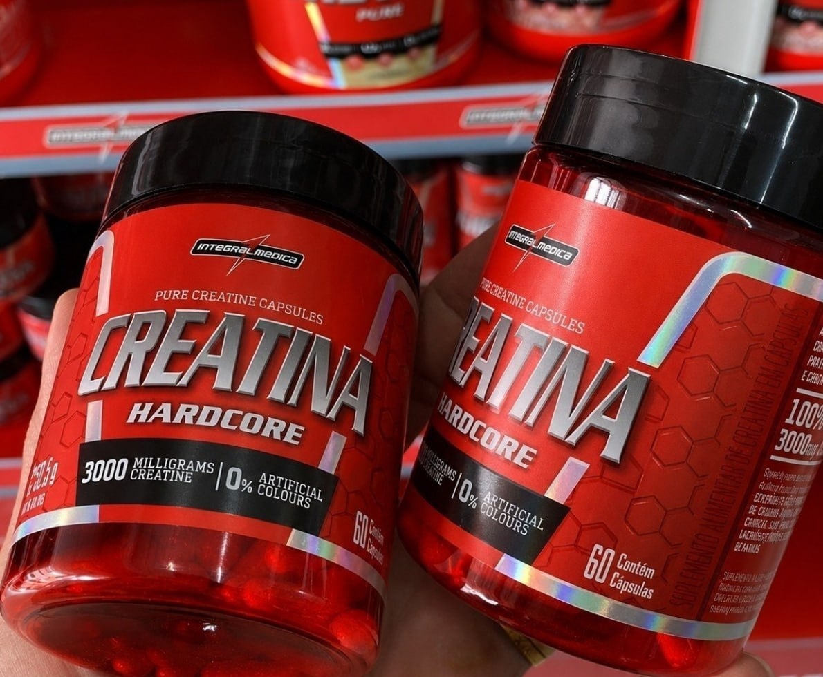 Creatina Hardcore Integralmedica 60 Cáps Pura Monohidratada