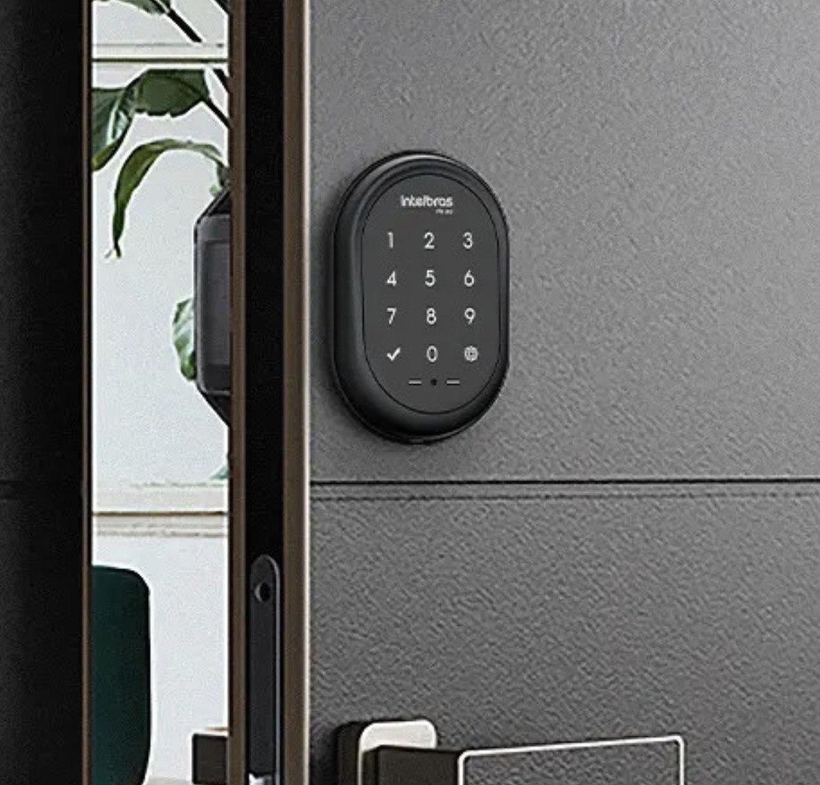 Fechadura Digital De Sobrepor Fr 102 Preto Intelbras