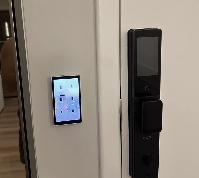 Fechadura Digital Reconhecimento Facial E Palma Da Mão Wifi Preto