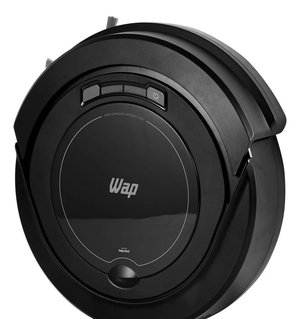 Robô aspirador Robot W90 varre aspira e passa pano 30w Wap cor preto