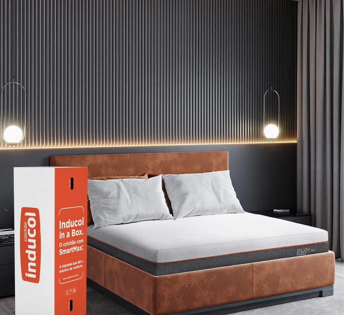 Colchão Casal Enjoy Inducol 138x188cm C Visco 25cm Altura